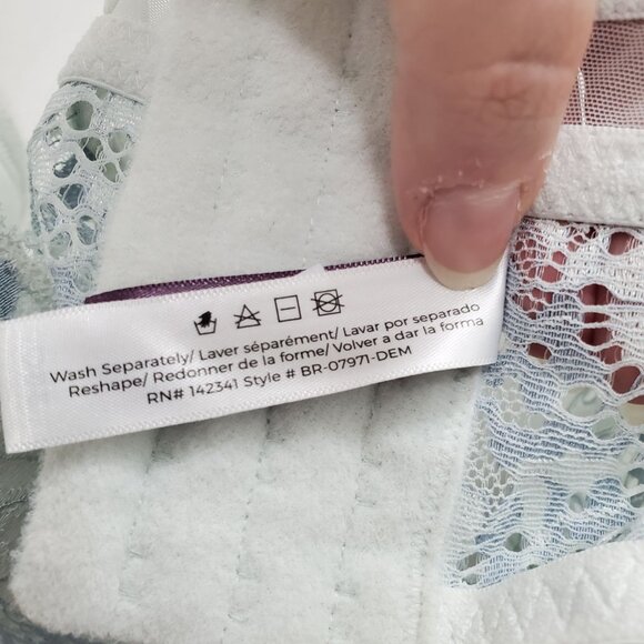 Adore Me 07971 Pacchi Contour Mint Longline Lace Burlesque Underwire Bustier 38C - Picture 6 of 7